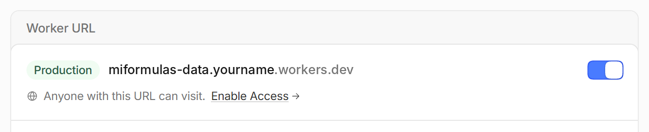 The address of the Worker, on its Domains tab under Worker URL.
